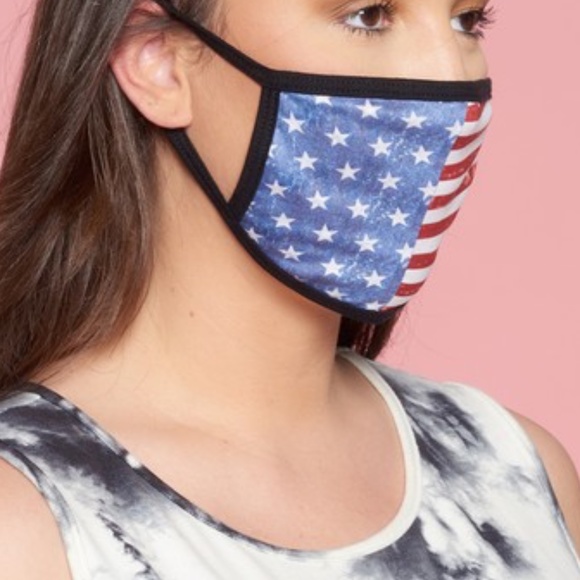 NWT American Flag Stars and stripes face mask - Picture 3 of 6